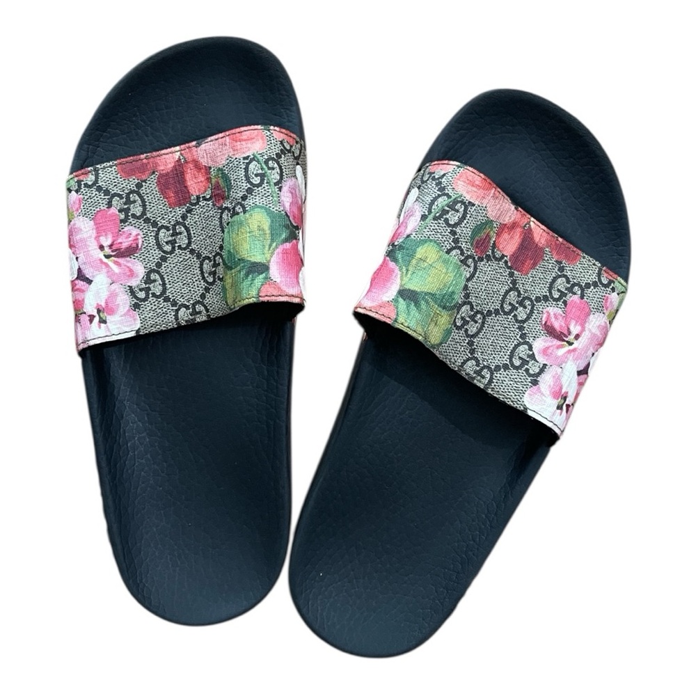 GUCCI Gg Blooms Supreme Floral Slide Sandals